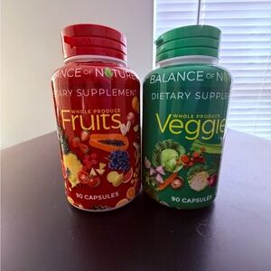 Fruits and Veggies Supplement Set - Red and Green